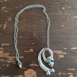 2.5. “ Salvaged Silver Plate Handle 1960s & 24” Chain By My Parents